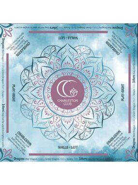 Mah Jongg Mat - Charleston Club Rules Blue